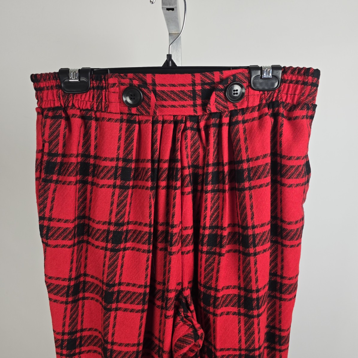 Vintage New View Red Plaid Wool Straight Leg Pants Size M/L