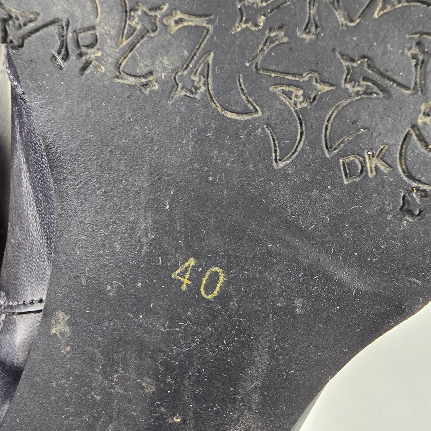 Dorking Grey Leather Heeled Boot Size 9