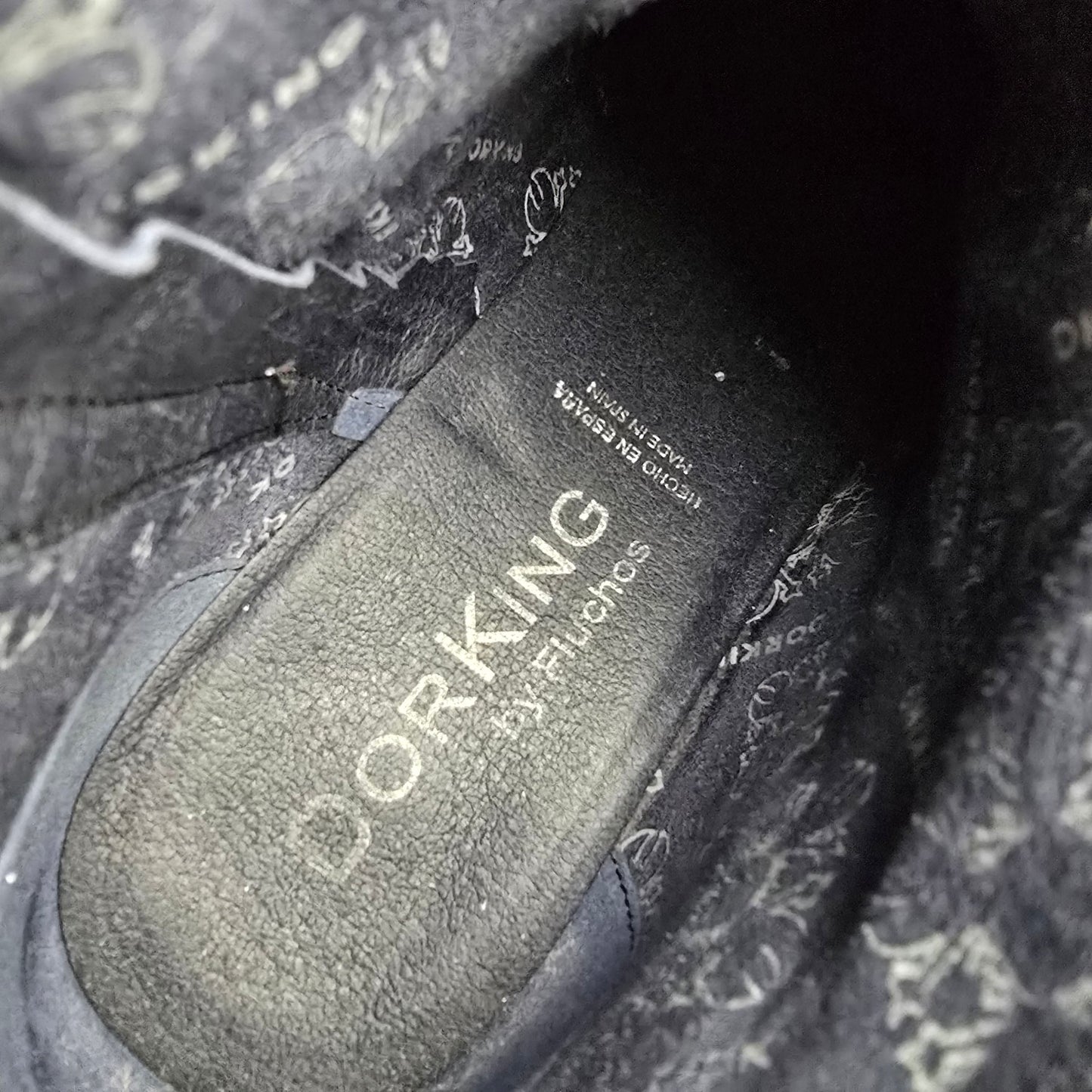 Dorking Grey Leather Heeled Boot Size 9