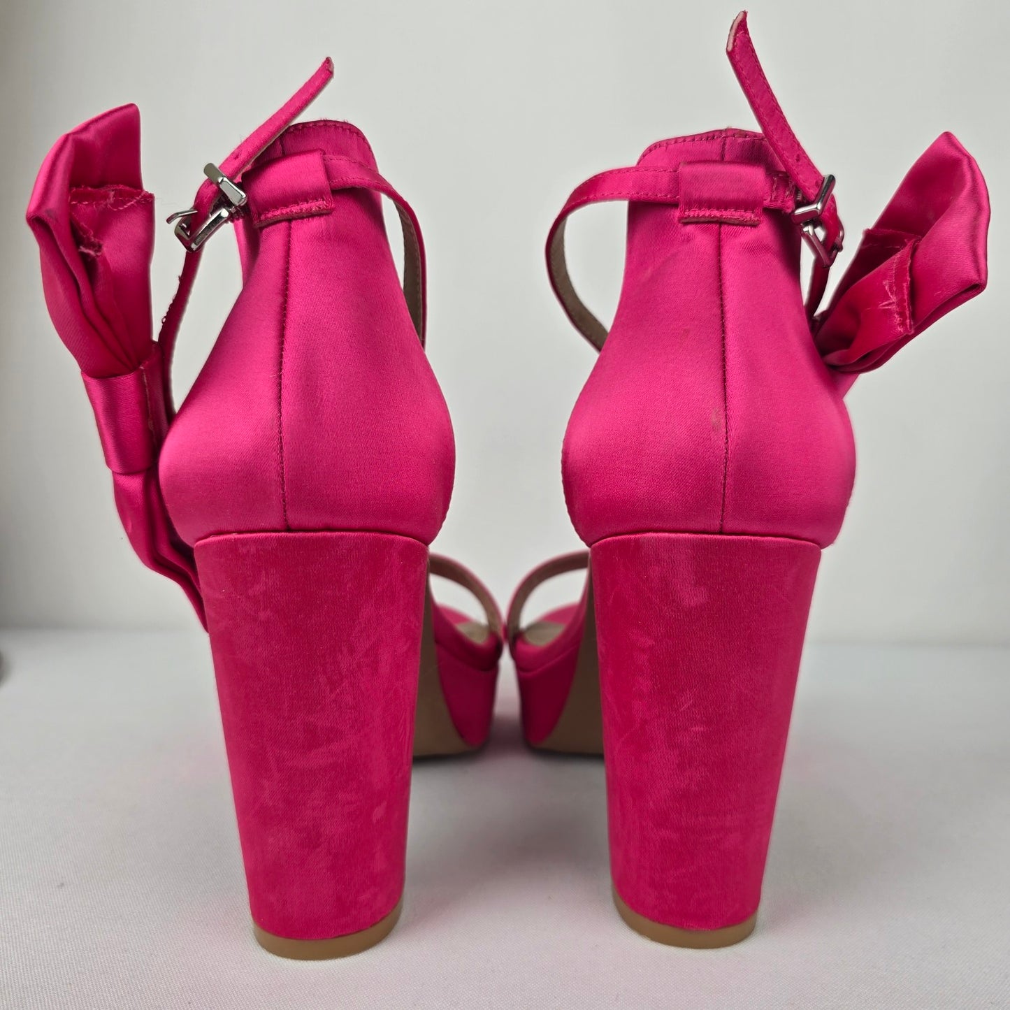 Torrid Pink Bow Detail Platform Heels Size 8W
