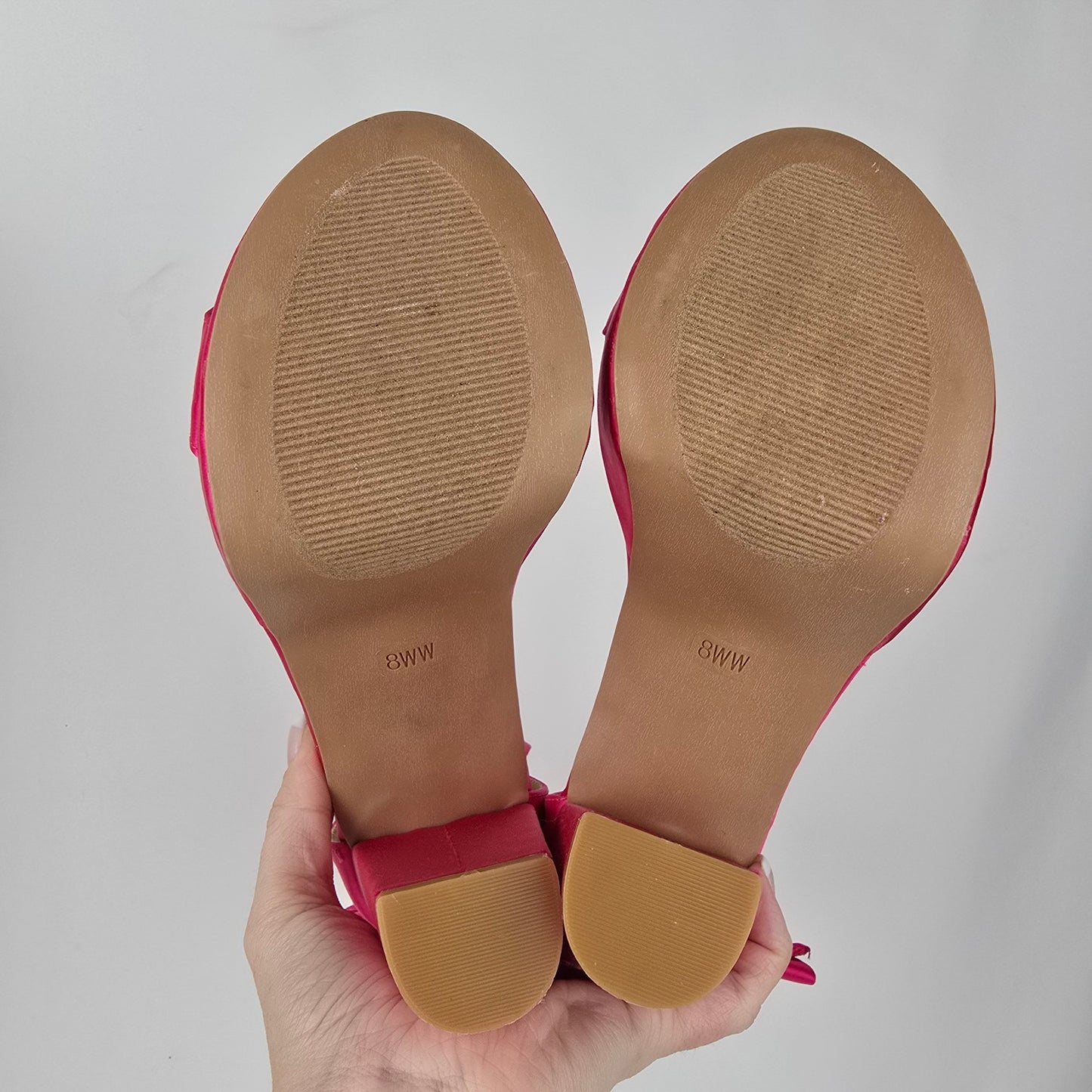 Torrid Pink Bow Detail Platform Heels Size 8W