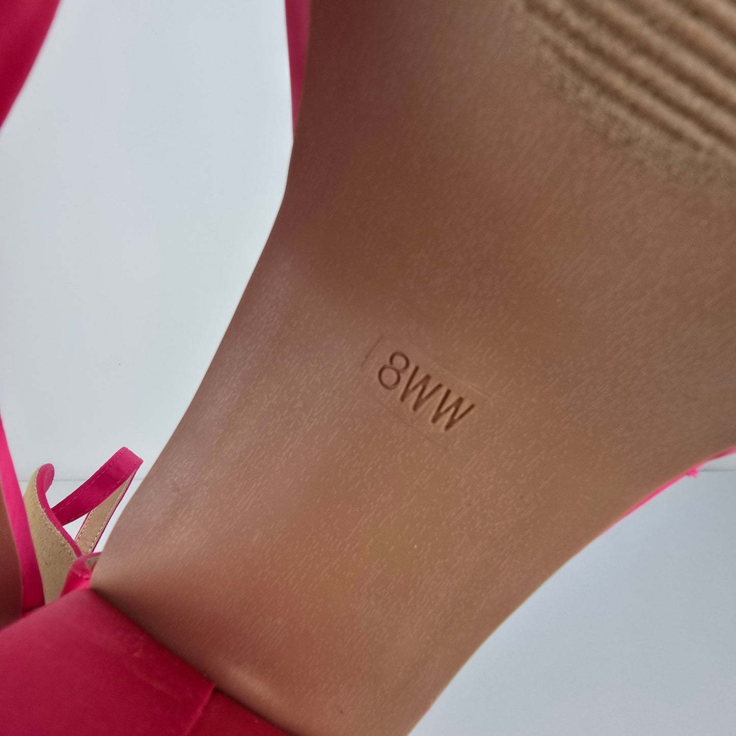 Torrid Pink Bow Detail Platform Heels Size 8W