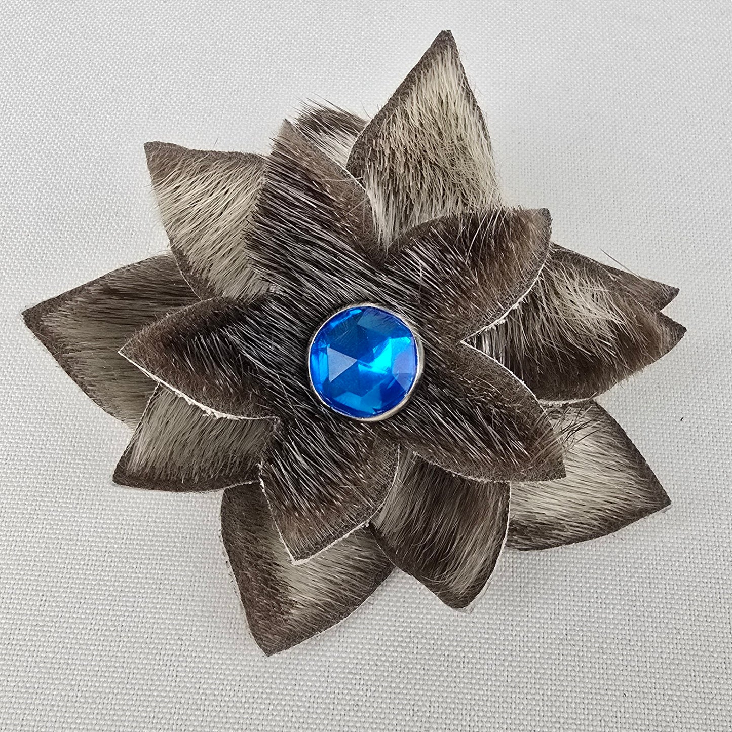 Handmade Fur Flower Brooch