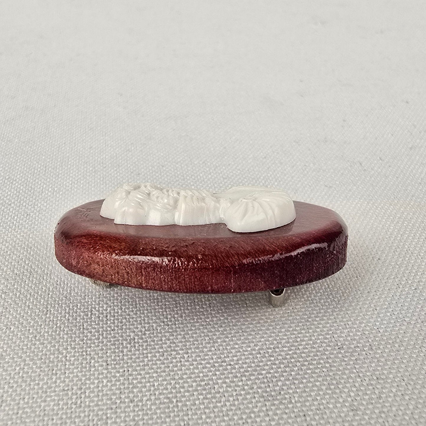 Vintage Brown Cameo Brooch