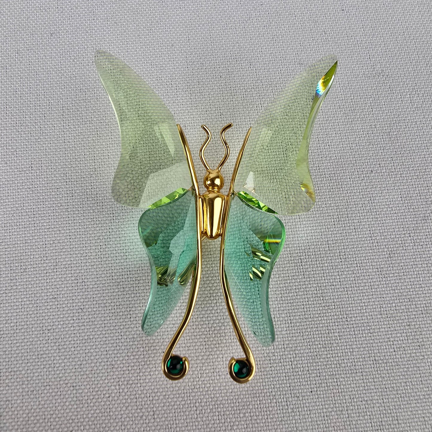 Daniel Swarovski Paradise Green Crystal Butterfly 925 Brooch