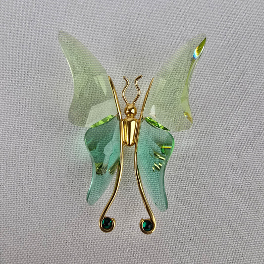 Daniel Swarovski Paradise Green Crystal Butterfly 925 Brooch