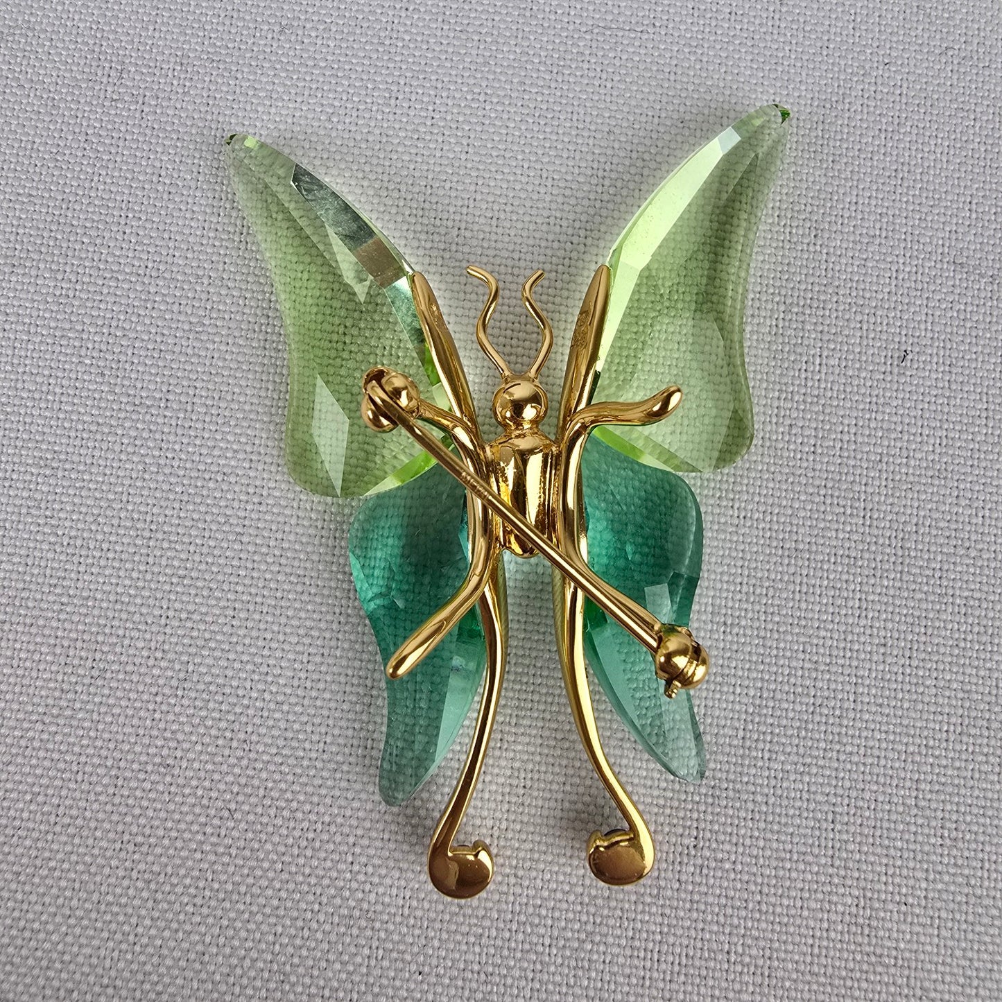Daniel Swarovski Paradise Green Crystal Butterfly 925 Brooch
