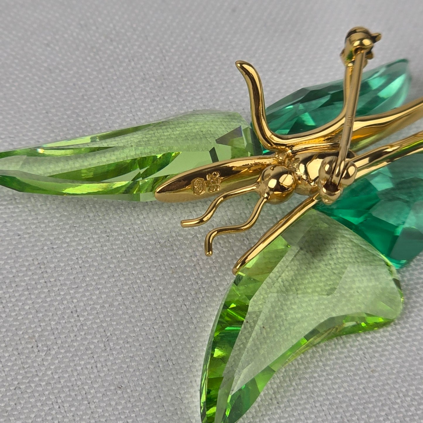 Daniel Swarovski Paradise Green Crystal Butterfly 925 Brooch