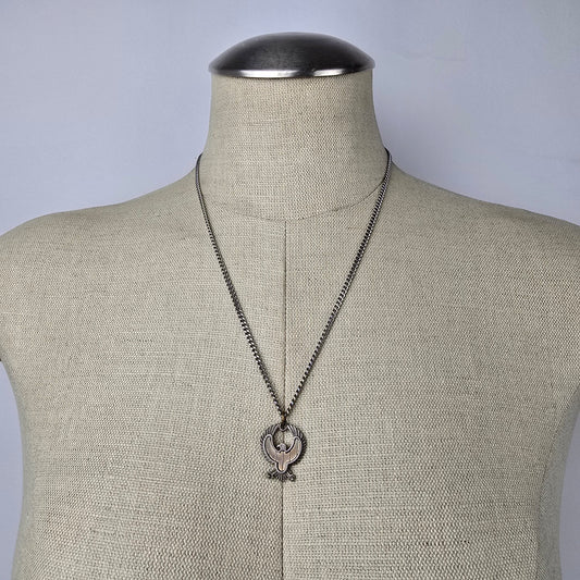 Vintage Amway Rising Phoenix Silver Necklace
