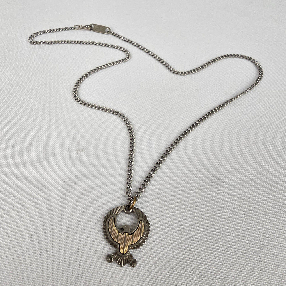 Vintage Amway Rising Phoenix Silver Necklace