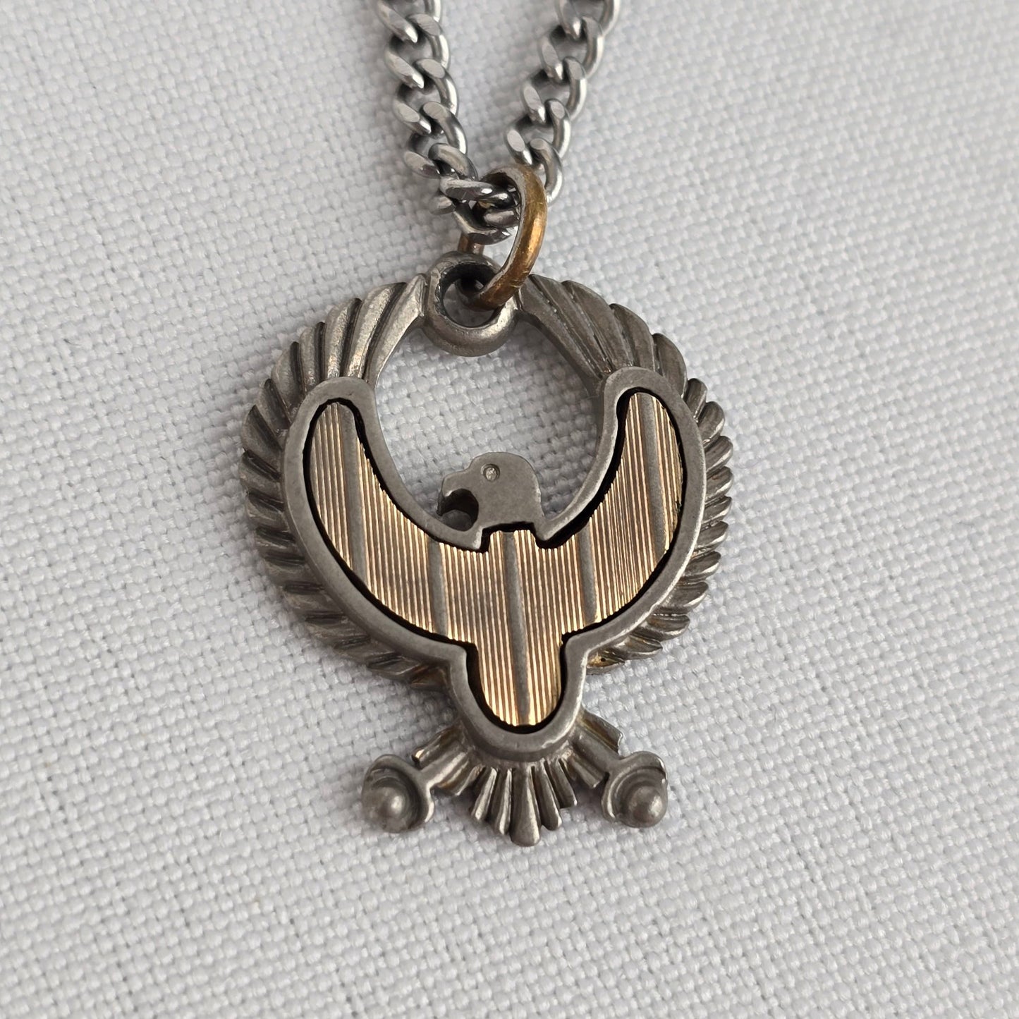 Vintage Amway Rising Phoenix Silver Necklace