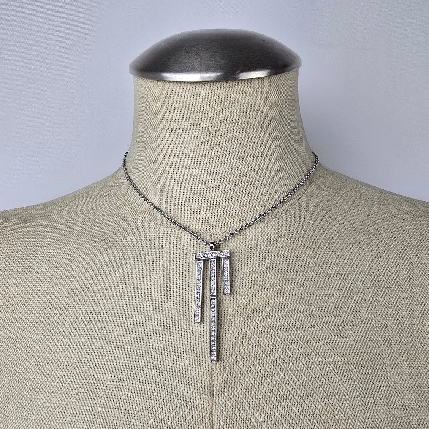 Swarovski Silver Crystal Pendant Necklace