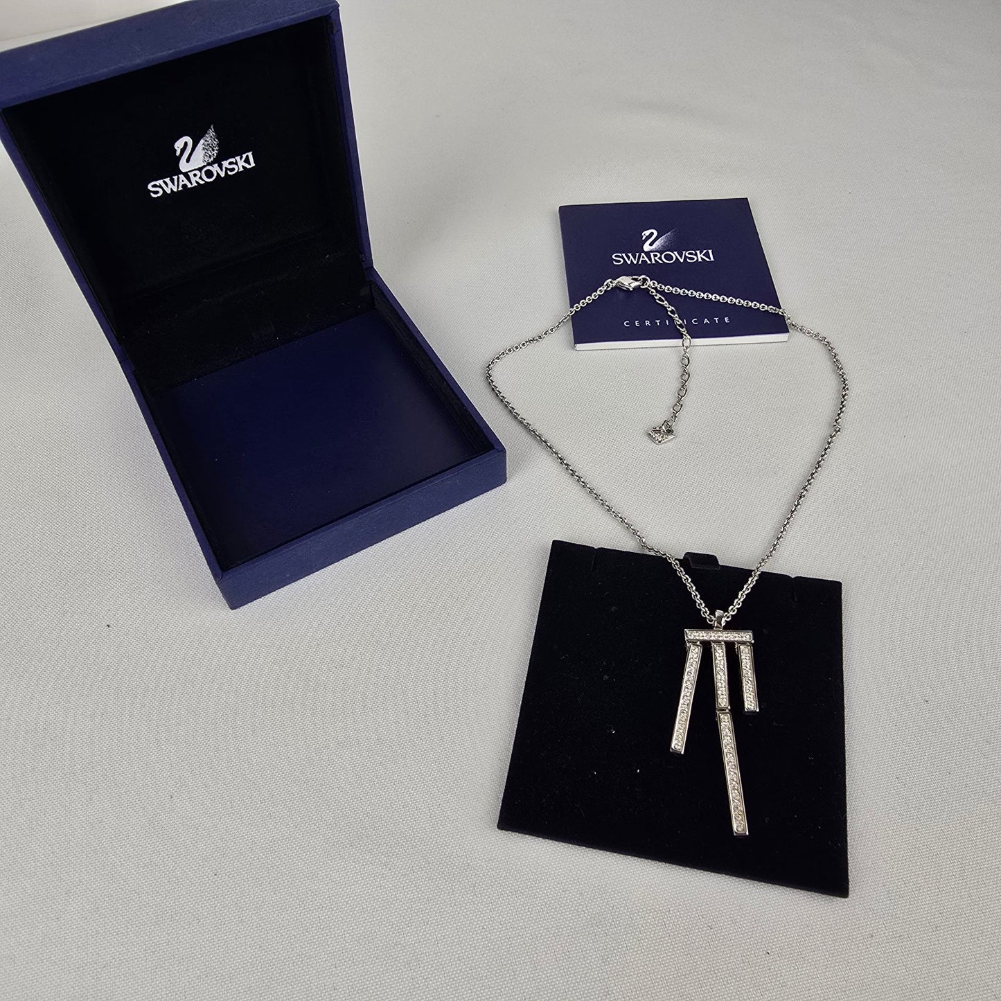 Swarovski Silver Crystal Pendant Necklace