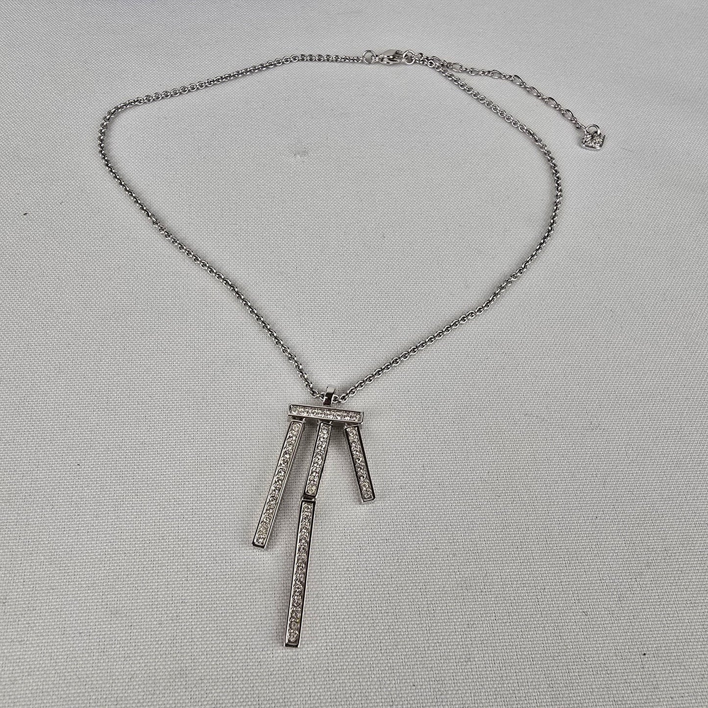Swarovski Silver Crystal Pendant Necklace
