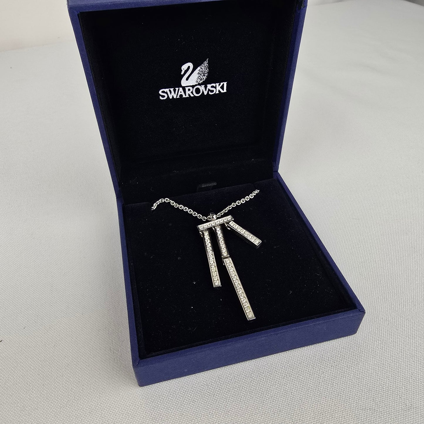 Swarovski Silver Crystal Pendant Necklace