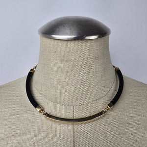 Vintage Sarah Coventry Black & Gold Choker Necklace