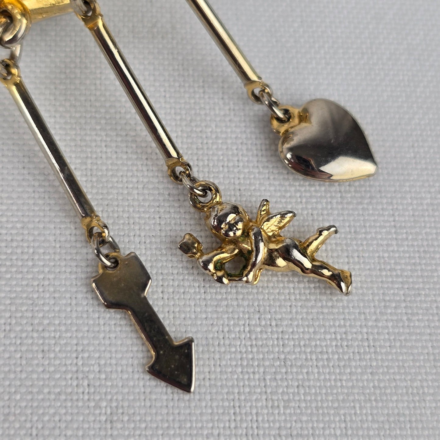 Vintage Gold Tone Potion Bottle Necklace