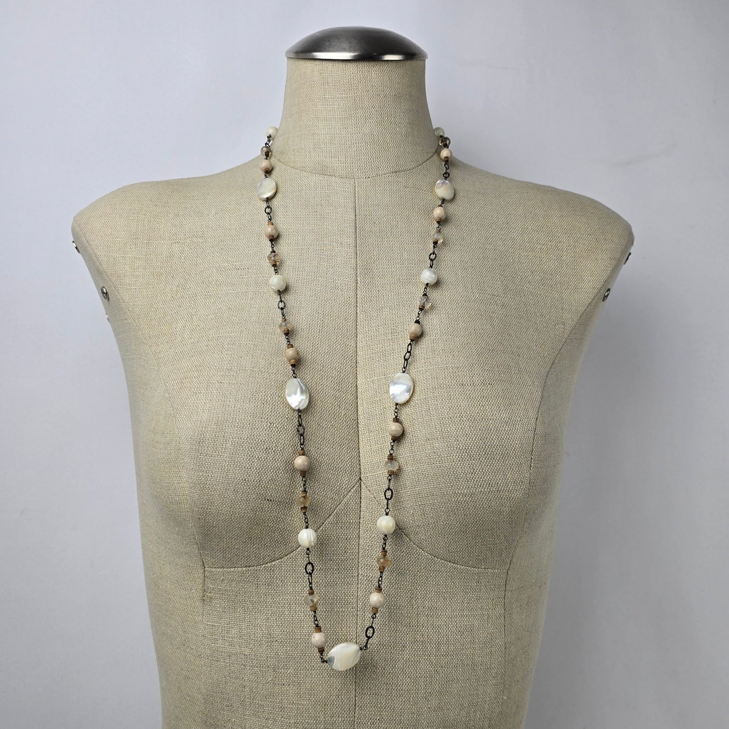 Silpada 925 Sterling Silver Mother of Pearl Quartz Necklace