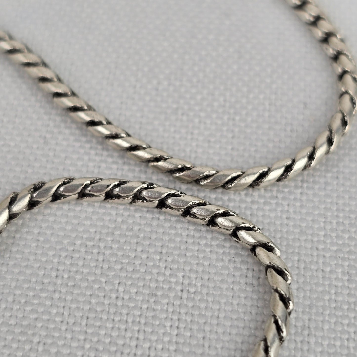 Silver Swirl Pendant Long Necklace