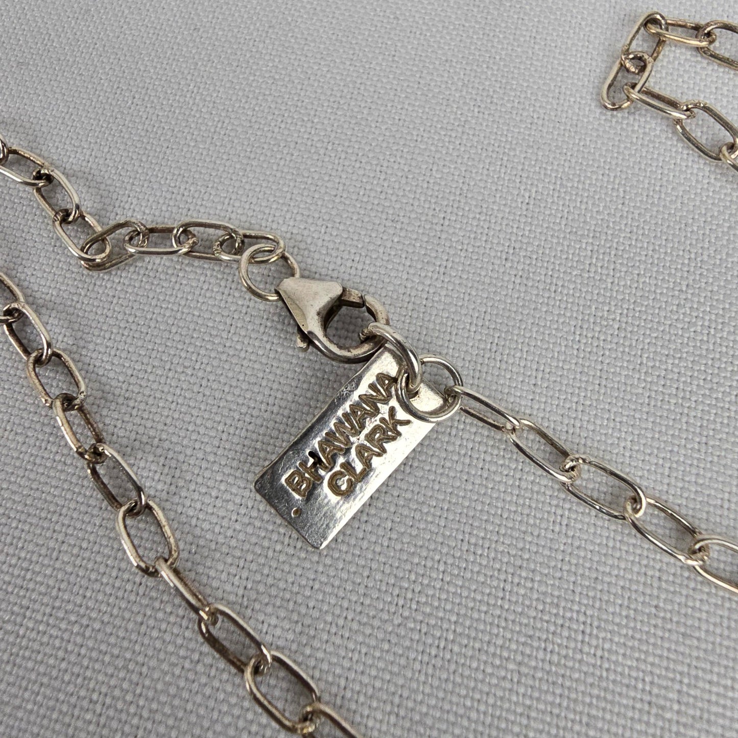 Bhawana Clark 925 Sterling Silver Smoky Quartz Pendant Chain Necklace