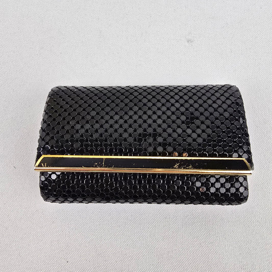 Vintage Black & Gold Metal Mesh Key Holder
