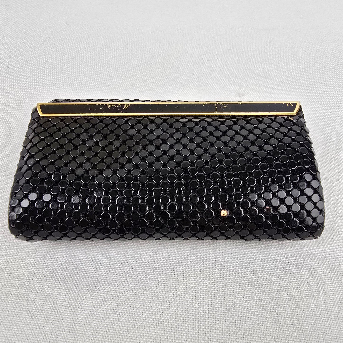 Vintage Black & Gold Metal Mesh Key Holder