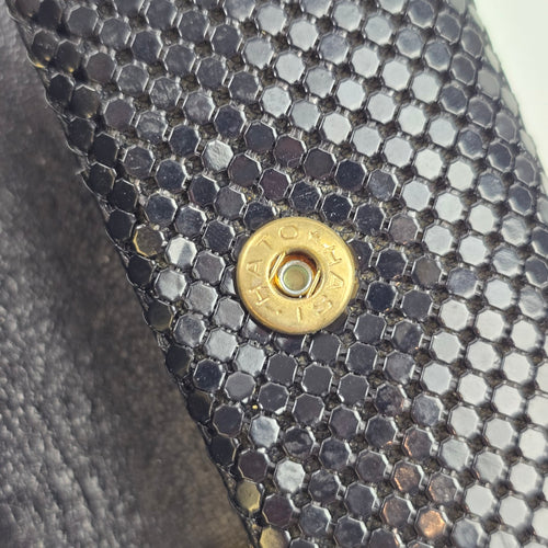 Vintage Black & Gold Metal Mesh Key Holder