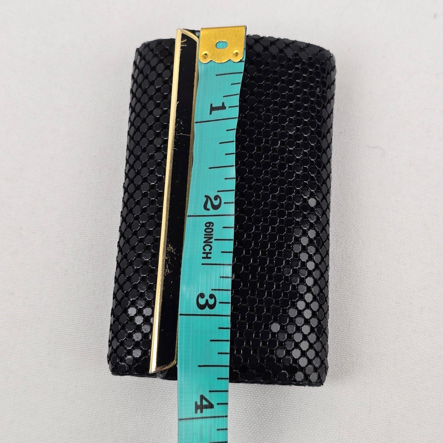 Vintage Black & Gold Metal Mesh Key Holder