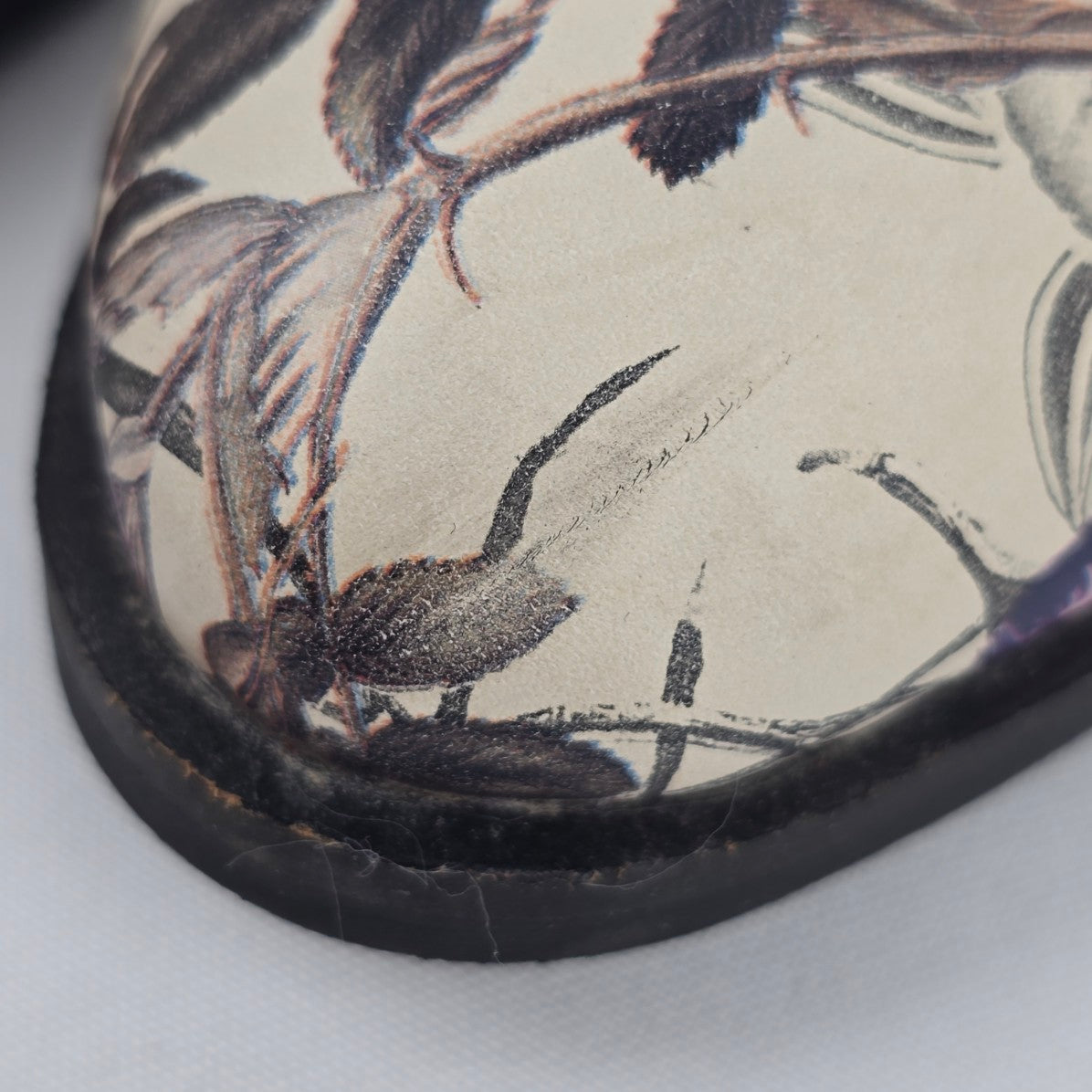 Bussola Floral Print Leather Booties Size 8