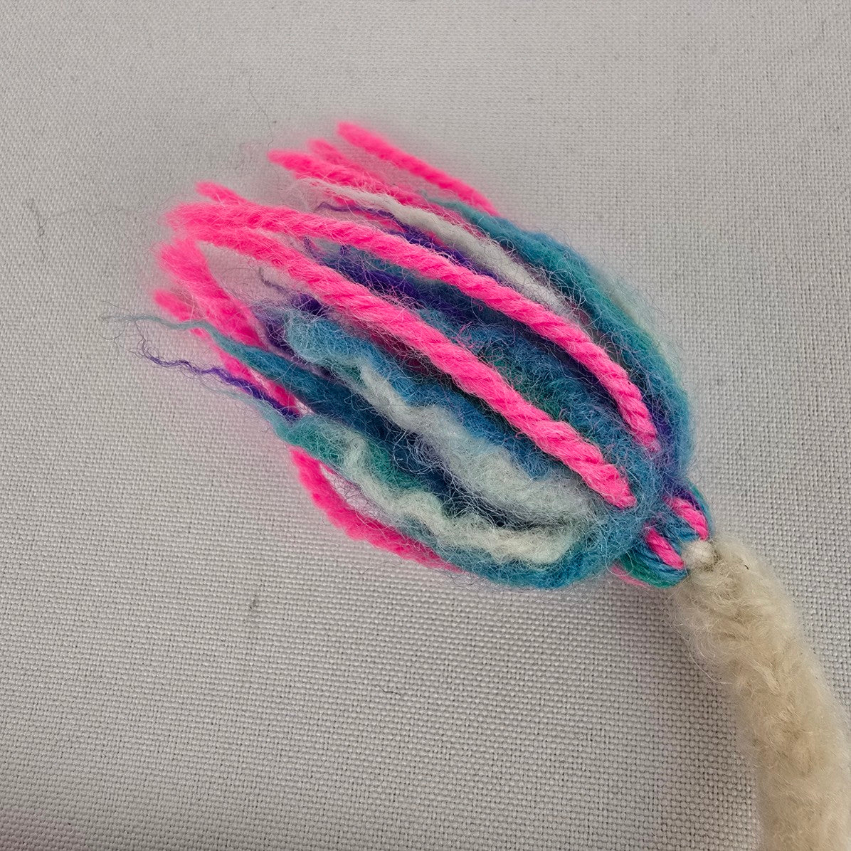 Vintage Fernie Pink & Blue Wool Toque