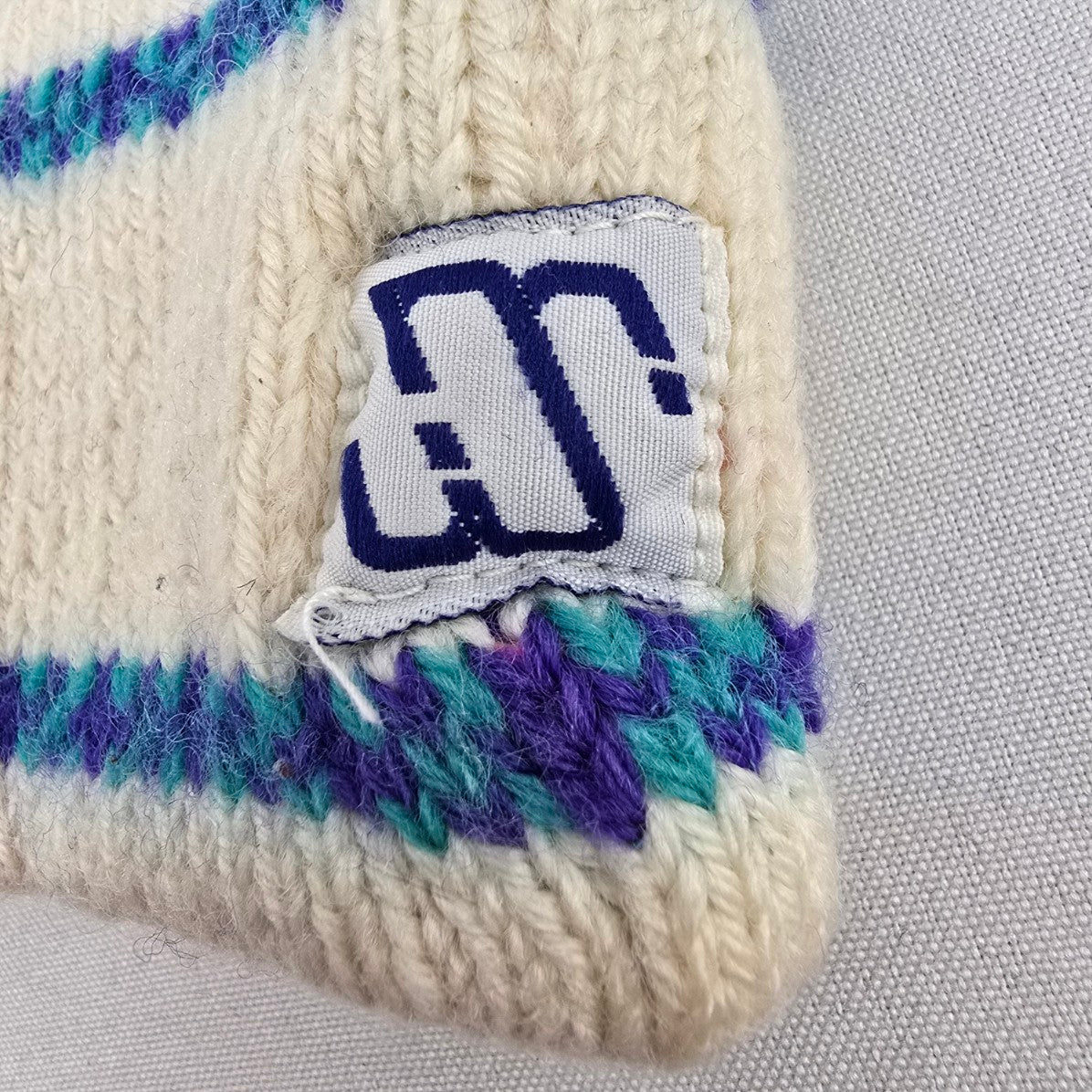 Vintage Fernie Pink & Blue Wool Toque