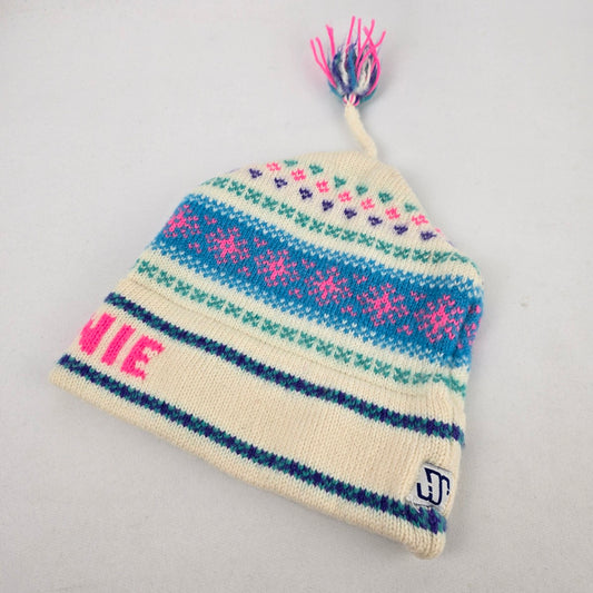 Vintage Fernie Pink & Blue Wool Toque