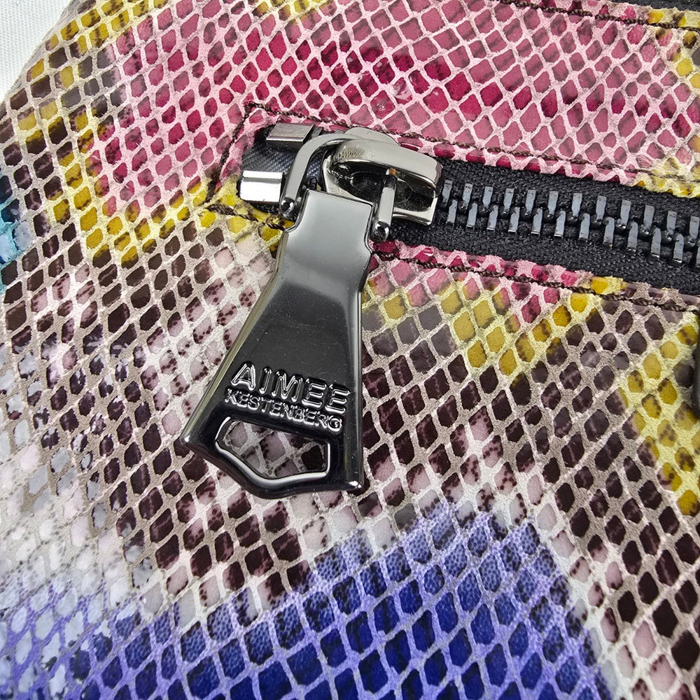 Aimee Kestenberg Colorful Snake Print Clutch Purse