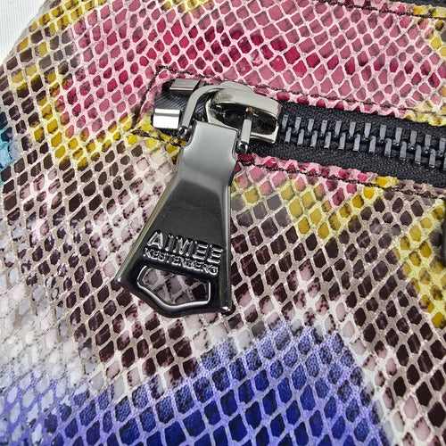 Aimee Kestenberg Colorful Snake Print Clutch Purse