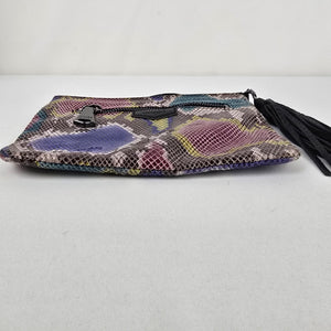 Aimee Kestenberg Colorful Snake Print Clutch Purse