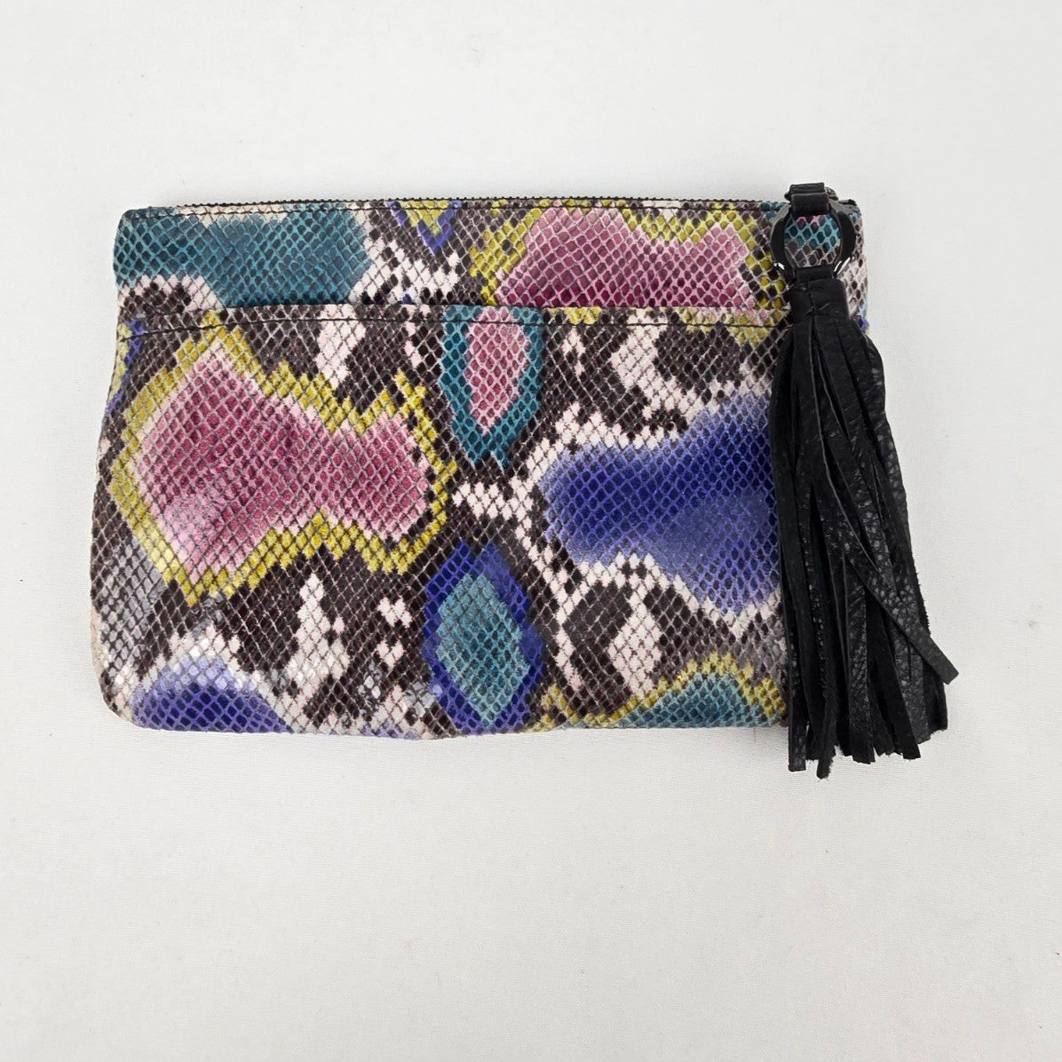 Aimee Kestenberg Colorful Snake Print Clutch Purse