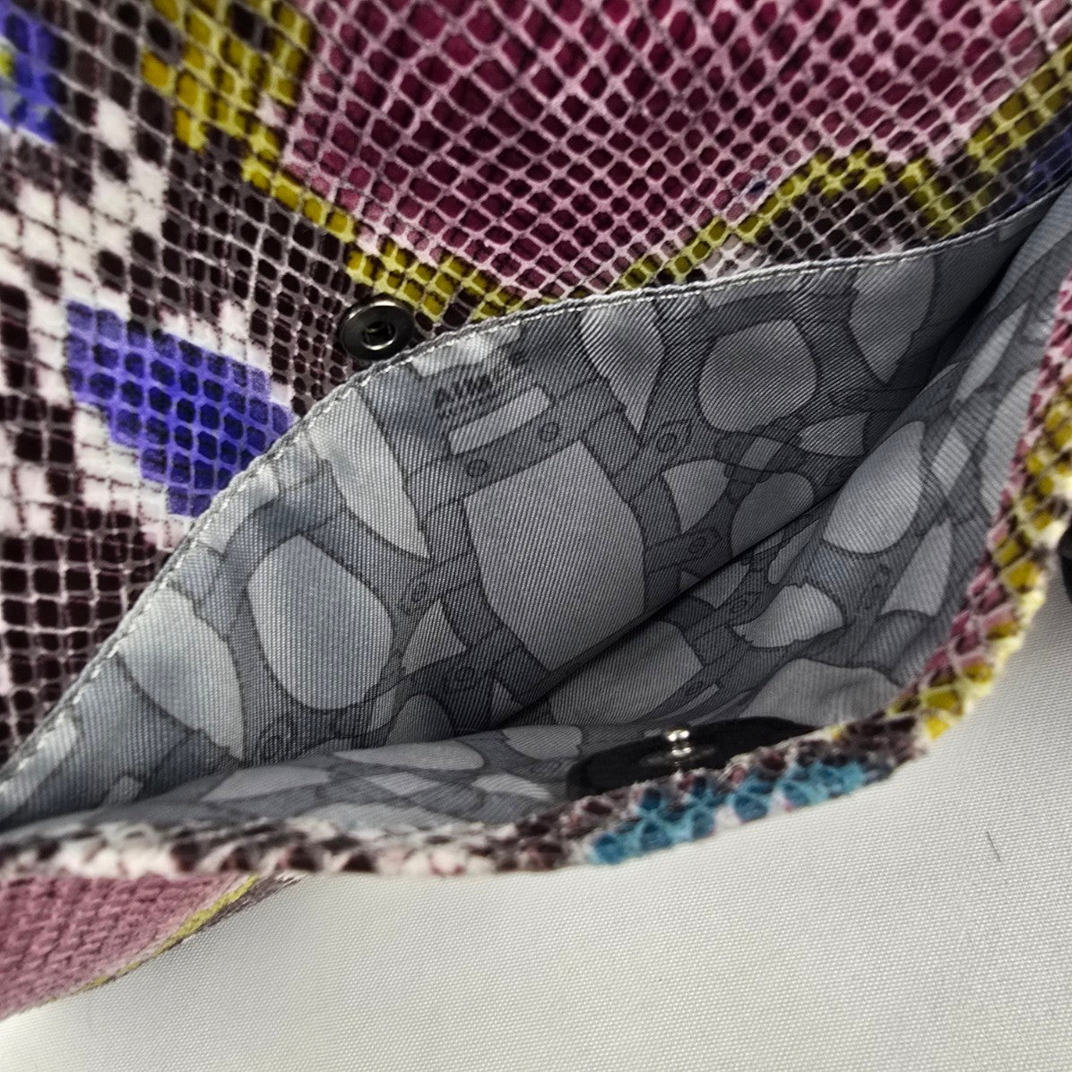Aimee Kestenberg Colorful Snake Print Clutch Purse