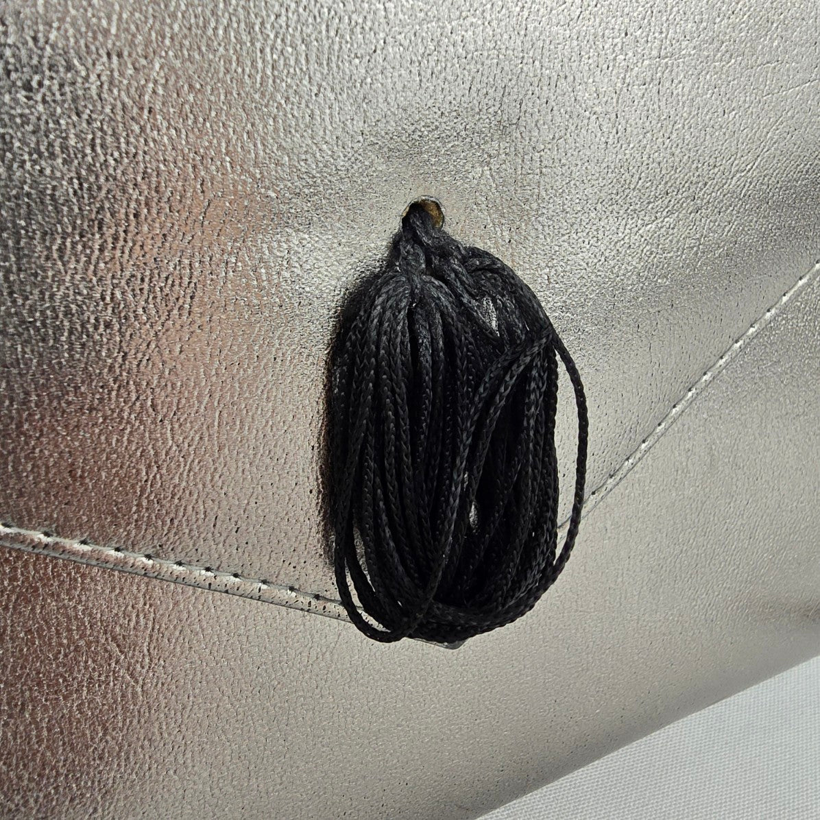 Vintage Cabrelli Grey & Black Tassel Clutch Purse