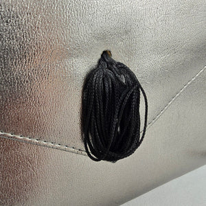 Vintage Cabrelli Grey & Black Tassel Clutch Purse