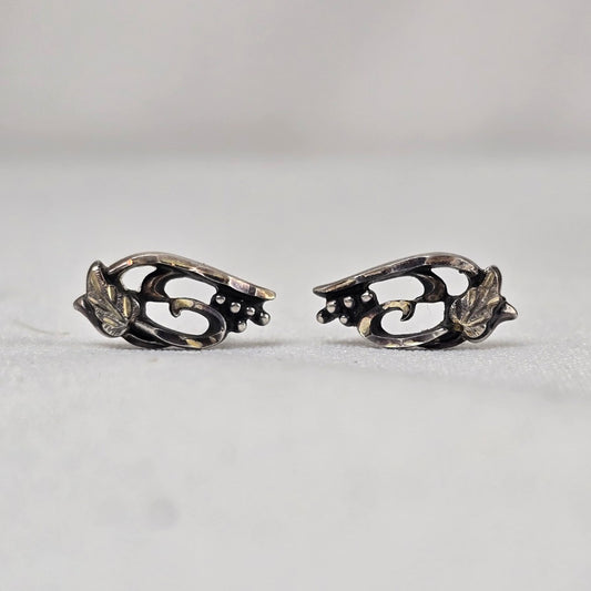 925 Sterling Silver Floral Stud Earrings