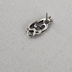 925 Sterling Silver Floral Stud Earrings