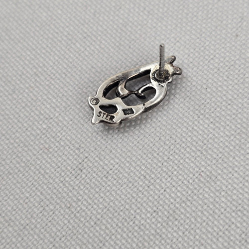 925 Sterling Silver Floral Stud Earrings