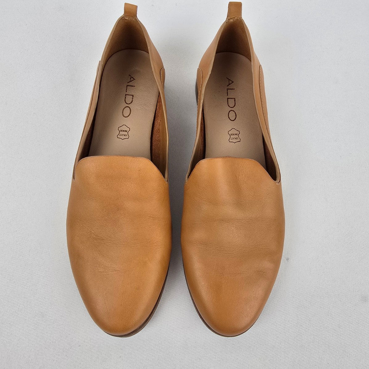 Aldo Brown Leather Loafers Size 6