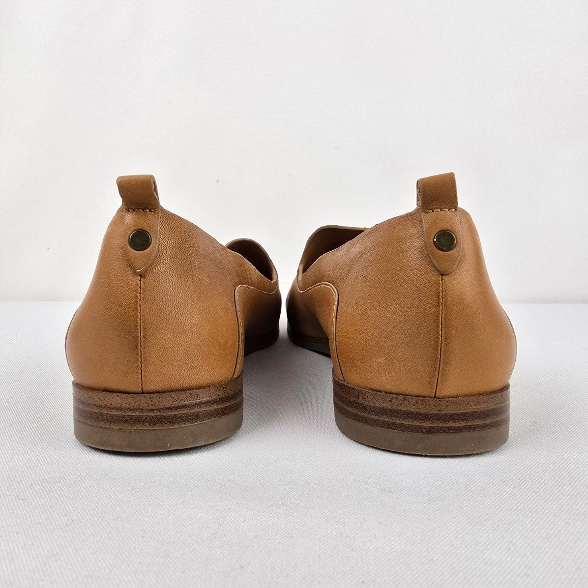 Aldo Brown Leather Loafers Size 6