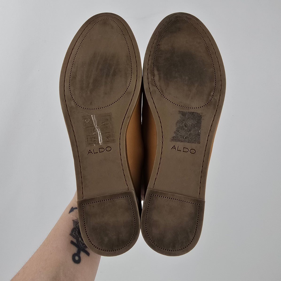 Aldo Brown Leather Loafers Size 6