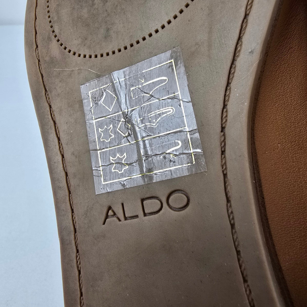 Aldo Brown Leather Loafers Size 6