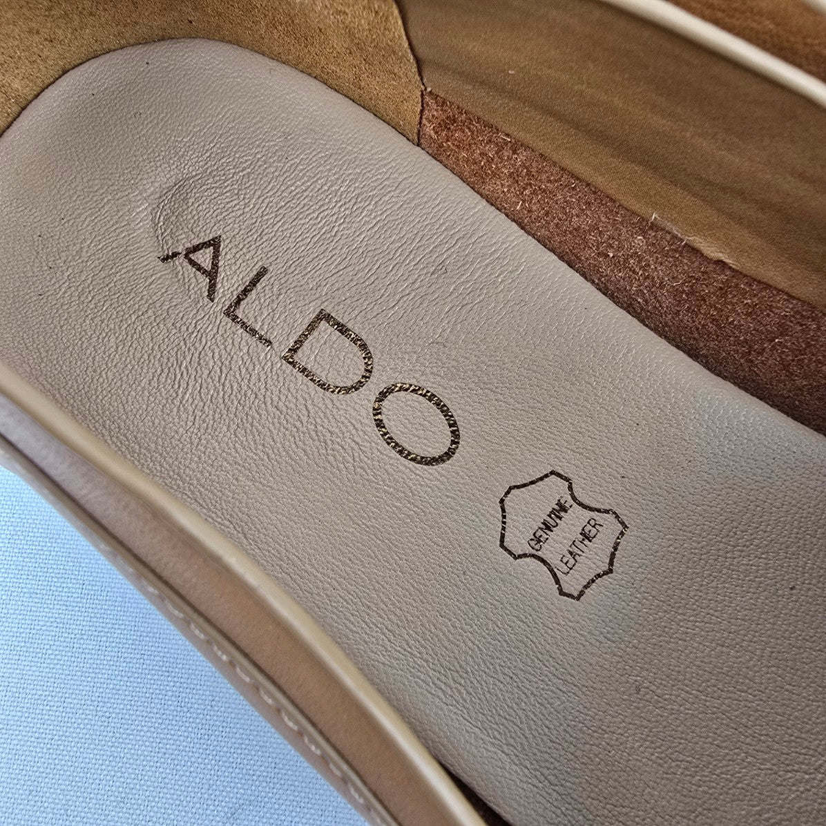 Aldo Brown Leather Loafers Size 6