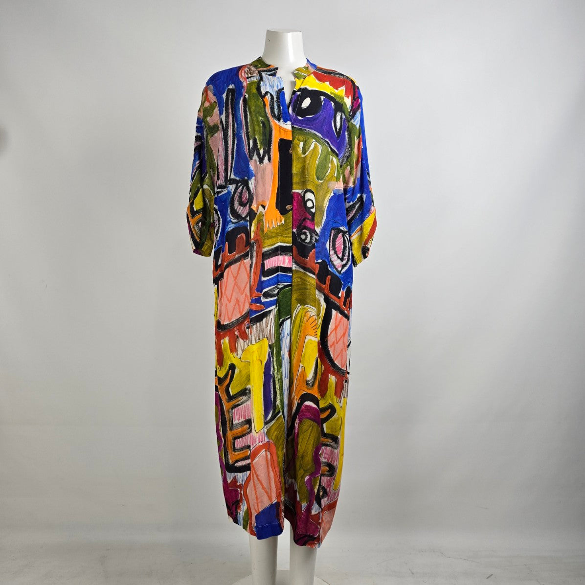 ELK The Label Print Mostro Button Up Shirt Dress Size S//M