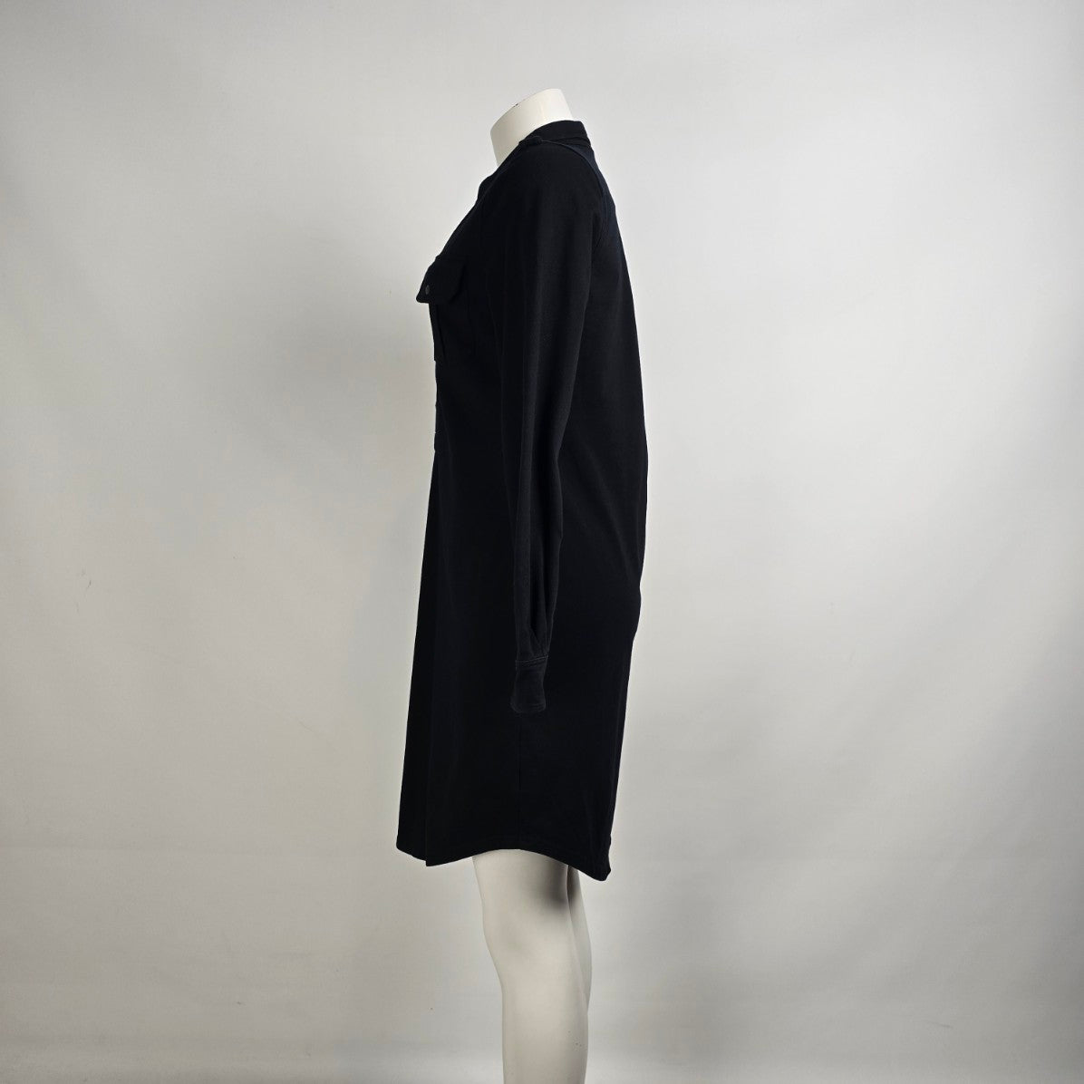 Lauren Ralph Lauren Black Cotton Shirt Dress Size M