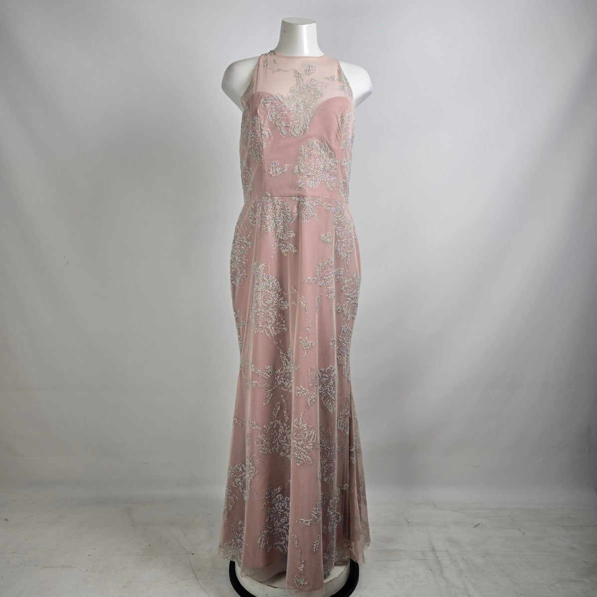 Hayley Paige Occasions Pink Sparkle Event Dress Size 16